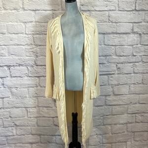 Honey Belle long fringe cardigan